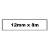 Labeltape Quantore TZe-231 12mmx8m zwart op wit foto