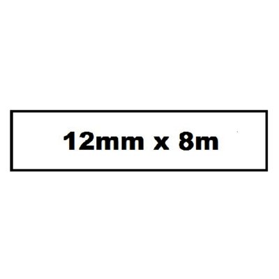 Labeltape Quantore TZe-231 12mmx8m zwart op wit
