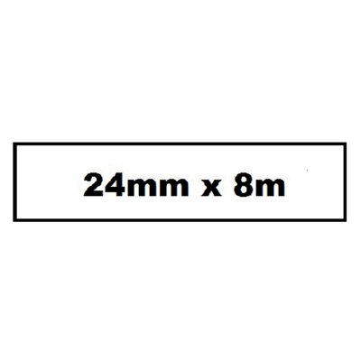 Labeltape Quantore TZe-251 24mmx8m zwart op wit