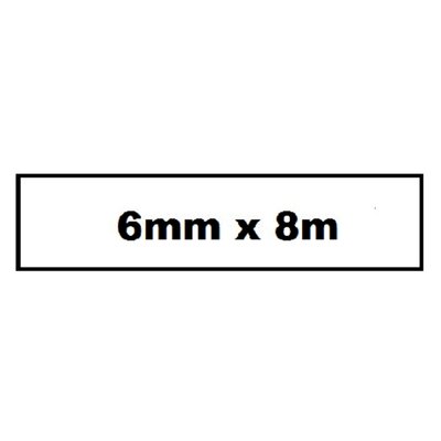 Labeltape Quantore TZe-211 6mmx8m zwart op wit