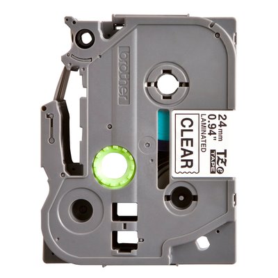 Ruban de lettrage Brother P-Touch TZE-151 standard 24mm noir sur transparent