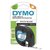Labeltape Dymo LetraTag plastic 12mm zwart op wit