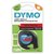 Labeltape Dymo LetraTag plastic 12mm zwart op rood