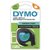 Ruban Dymo LetraTag plastique 12mmx4m noir sur vert