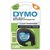 Labeltape Dymo LetraTag plastic 12mm zwart op transparant