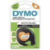 Ruban Dymo LetraTag repassable 12mmx2m noir sur blanc Photo