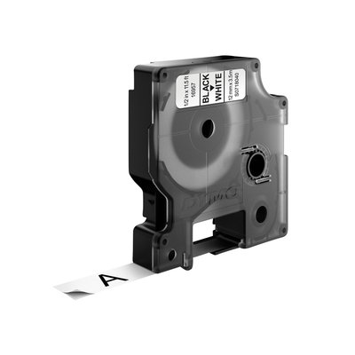 Labeltape Dymo LabelManager D1 nylon 12mm zwart op wit