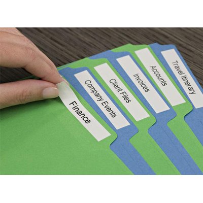 Labeltape Dymo LabelManager D1 polyester 12mmx5.5m zwart op wit