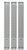 Planbordelement Djois formaat 3 77mm 35 sleuven grijs