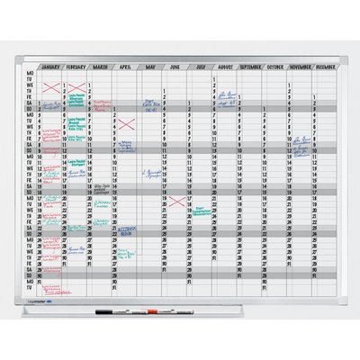 Tableau planning Legamaster Professional annuel horizontal 90x120cm