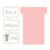 Fiche-T planning Nobo n°2 48mm rose 100 pièces Photo