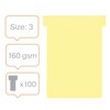 Fiche-T planning Nobo n°3 80mm jaune 100 pièces Photo