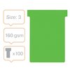 Fiche-T planning Nobo n°3 80mm vert 100 pièces Photo