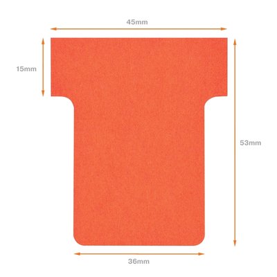 Fiche-T planning Nobo n°1.5 36mm rouge 100 pièces