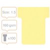 Fiche-T planning Nobo n°1.5 36mm jaune 100 pièces Photo