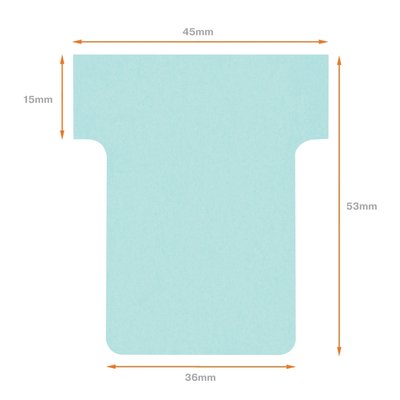 Fiche-T planning Nobo n°1.5 36mm bleu 100 pièces