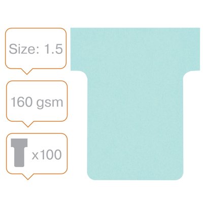 Fiche-T planning Nobo n°1.5 36mm bleu 100 pièces