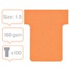 T-kaart Nobo nr 1.5 36mm oranje 100 stuks foto