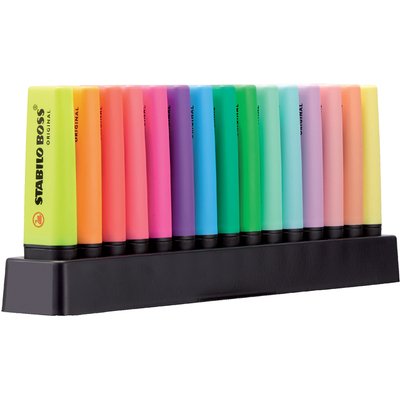 Surligneur STABILO Boss Set de bureau 70/15 assorti 15pcs
