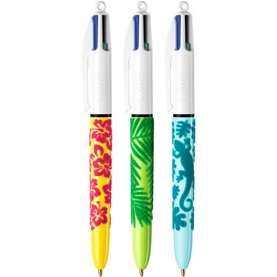 Stylo bille Bic 4 couleurs Velours assorti
