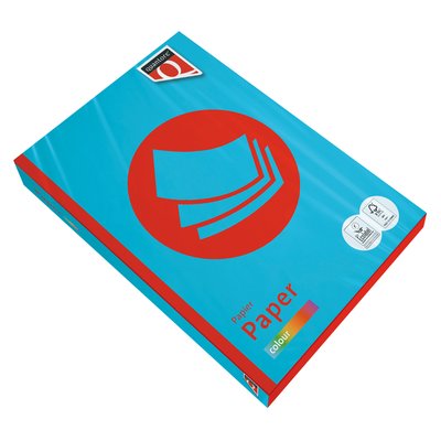 Papier copieur Quantore Colour A3 80g bleu azur 500 feuilles