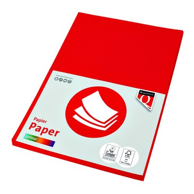 Papier copieur Quantore Colour A4 160g rouge vif 50 feuilles