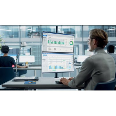 Monitorarm Kensington dubbele verticale bevestiging