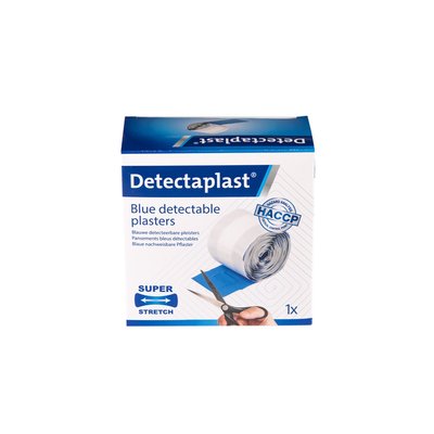 Pansement textile élastique Detectaplast bleu 6cmx5m