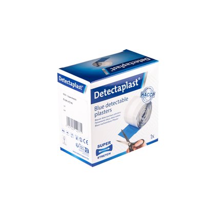 Pansement textile élastique Detectaplast bleu 6cmx5m