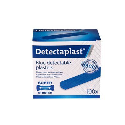 Pansement textile élastique Detectaplast bleu 19x72mm 100 pièces