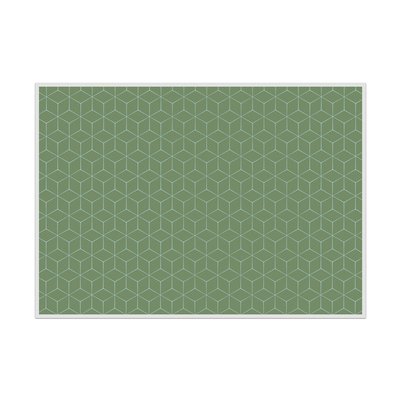Placemat IEZZY hexagon groen 6 stuks