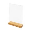 Porte-menu de table IEZZY A4 socle bois Photo