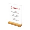 Porte-menu de table IEZZY A4 socle bois Photo