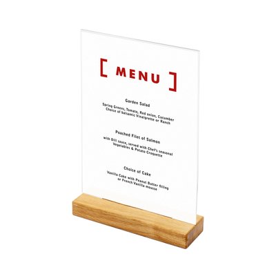 Porte-menu de table IEZZY A4 socle bois