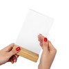 Porte-menu de table IEZZY A4 socle bois Photo