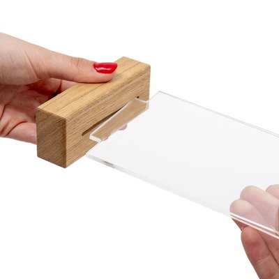 Porte-menu de table IEZZY A4 socle bois