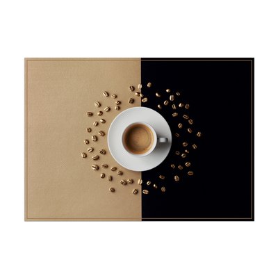 Set de table IEZZY Tasse de café brun 6 pièces