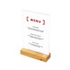 Porte-menu de table IEZZY A5 socle bois Photo