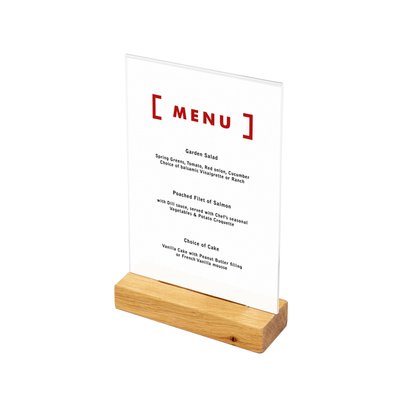 Porte-menu de table IEZZY A5 socle bois