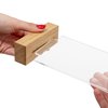 Porte-menu de table IEZZY A5 socle bois Photo