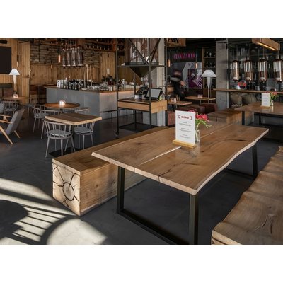 Porte-menu de table IEZZY A5 socle bois