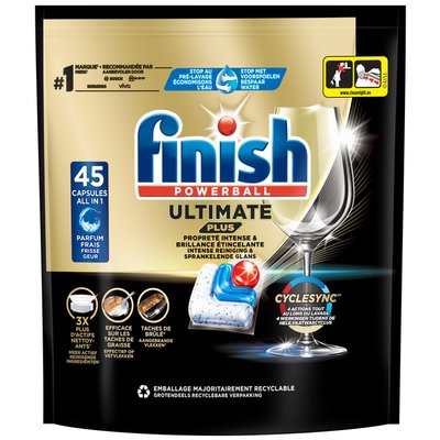 Tablette lave-vaisselle Finish Ultimate Plus 45 pièces Pack géant