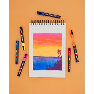 Paintmarker Uni POSCA PC5M medium fluor rood