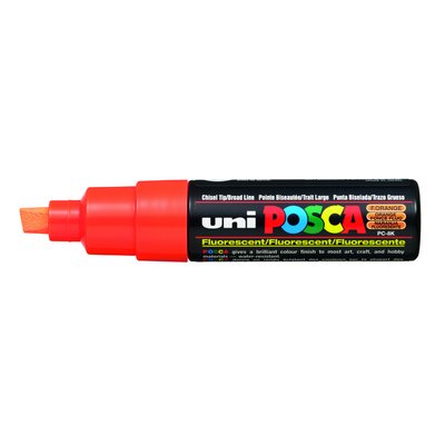 Paintmarker Uni POSCA PC8K breed schuin fluor oranje