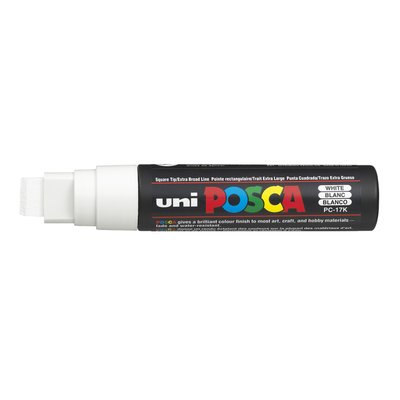 Paintmarker Uni POSCA PC17K extra breed rechthoek wit