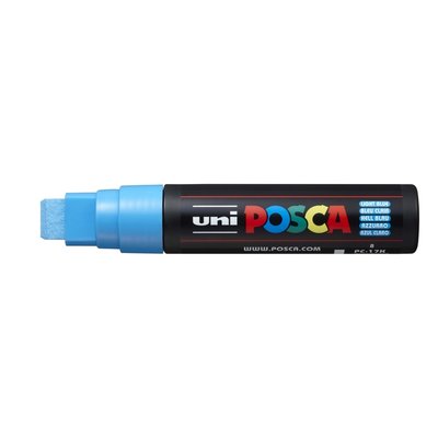 Paintmarker Uni POSCA PC17K extra breed rechthoek lichtblauw