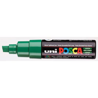 Paintmarker Uni POSCA PC8K breed schuin donkergroen