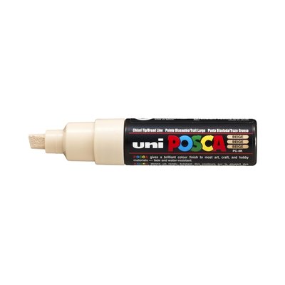 Paintmarker Uni POSCA PC8K breed schuin beige
