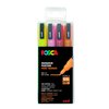 Paintmarker Uni POSCA PC3M fijn glitter warm assorti set à 4 stuks foto