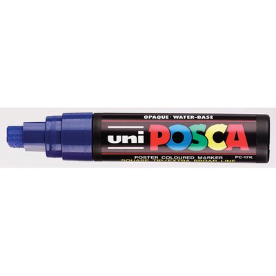 Paintmarker Uni POSCA PC17K extra breed rechthoek donkerblauw